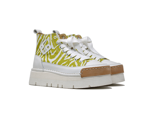 "LA ZEBRA VERDE" - Polacco Artigianale in Canvas 100% fatto in Italia