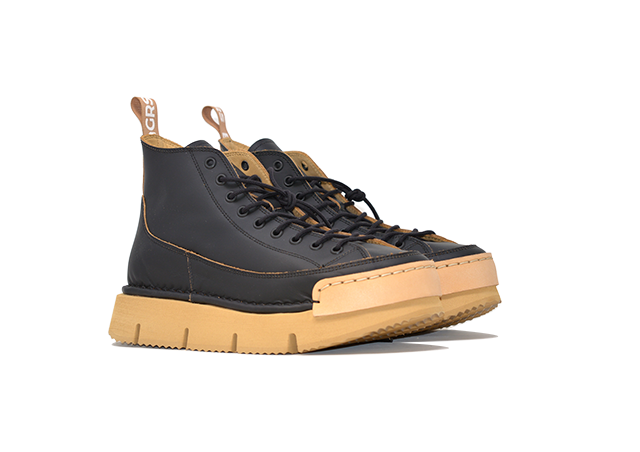 „LA DINAMICA BLACK“ – Handgefertigte Lederstiefelette, 100 % hergestellt in Italien