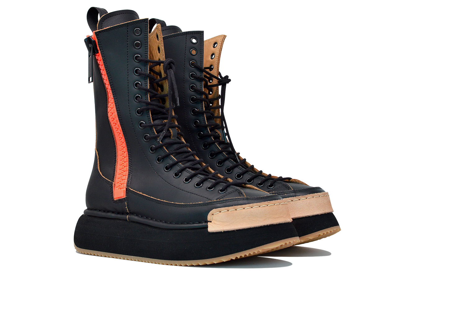 "LA DIVINA BLACK" - 100% Handmade Leather Boot Made in Italy