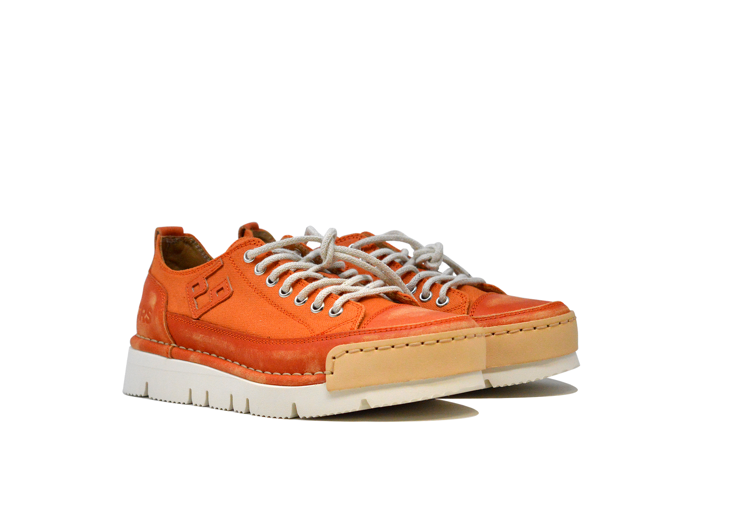 "LA PAPAYA CANVAS LOW" - Scarpa Artigianale in Canvas 100% fatta in Italia