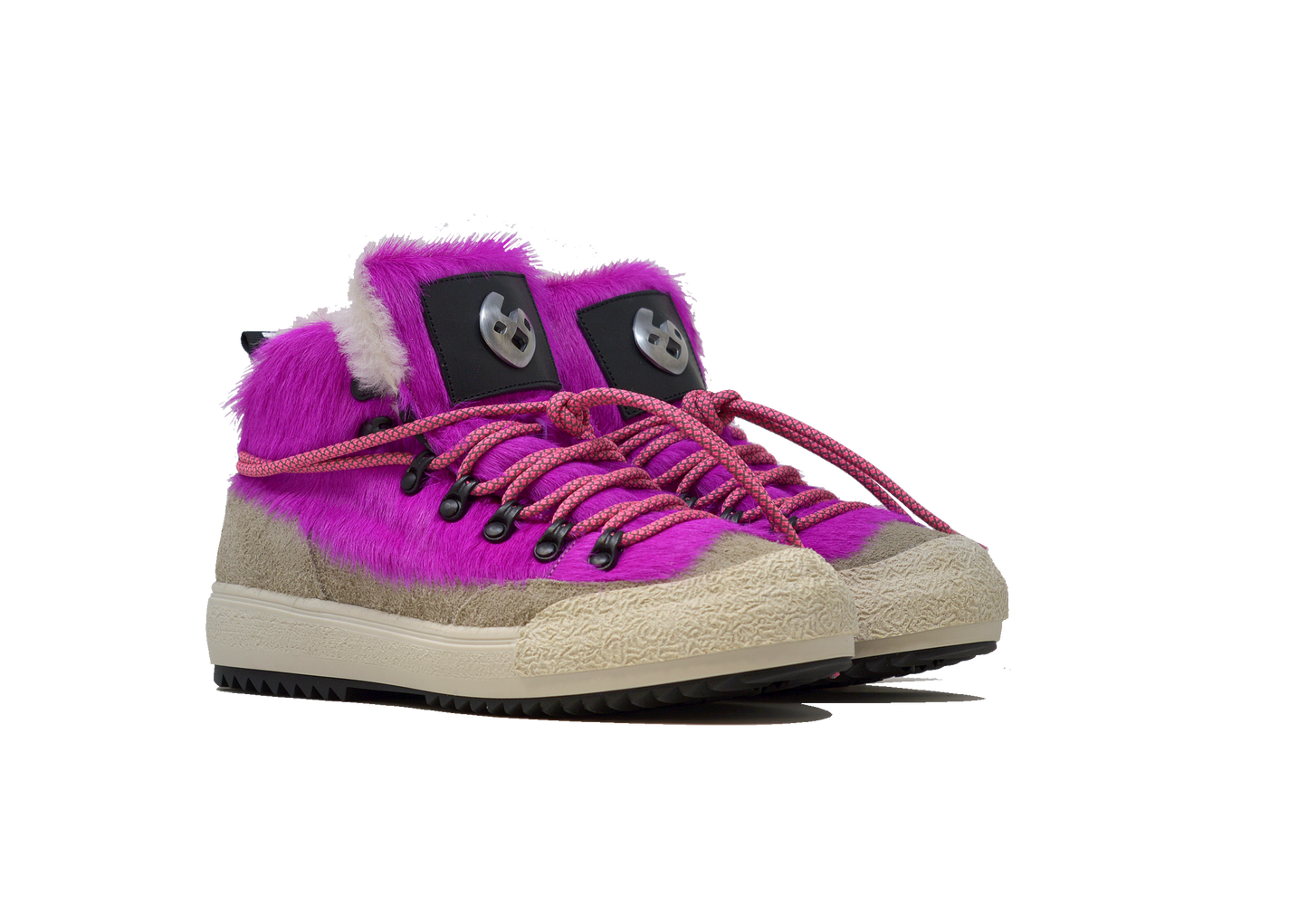 "LA YETI FUXIA/BIANCO" |Women - Handmade Shoe in Cowhide 100% Handmade in Italy