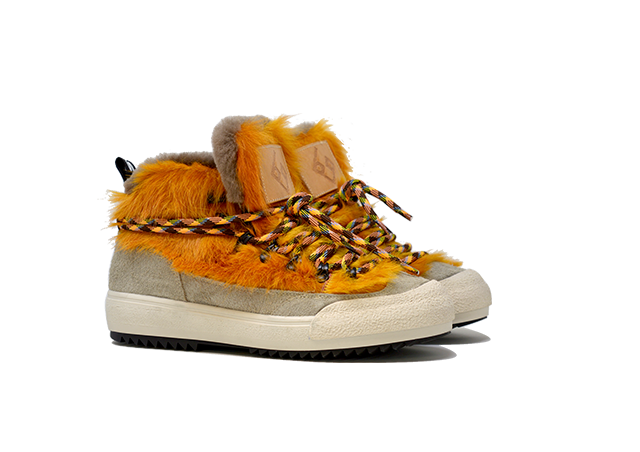 "LA YETI PAPAYA" |Women - Handmade Shoe in Cowhide 100% Handmade in Italy