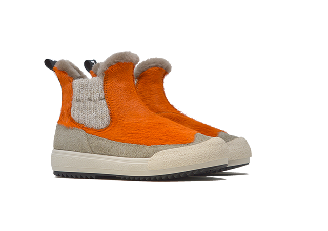„LA YETI BEATLES ARANCIO“ |Damen – Handgefertigter Schuh aus Rindsleder, 100 % handgefertigt in Italien