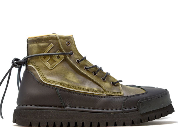 "LA BIKER MILITARE" | Men - 100% Handmade Leather Ankle Boot Made in Italy