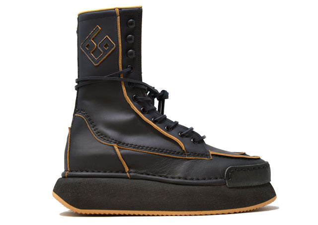 "LA BIKER NERA" |Women - 100% Handmade Leather Ankle Boot Made in Italy