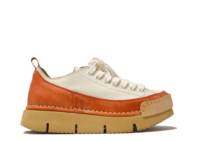 "LA DINAMICA ARANCIO" - Scarpa Artigianale in Pelle 100% fatta in Italia