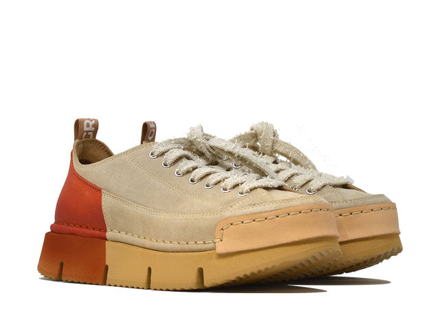 "LA DINAMICA SFUMATA ARANCIO" - Scarpa Artigianale in Pelle 100% fatta in Italia