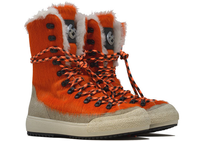 "LA MAMMUT ARANCIO" |Women - Handmade Boot in 100% Cowhide Leather Handmade in Italy
