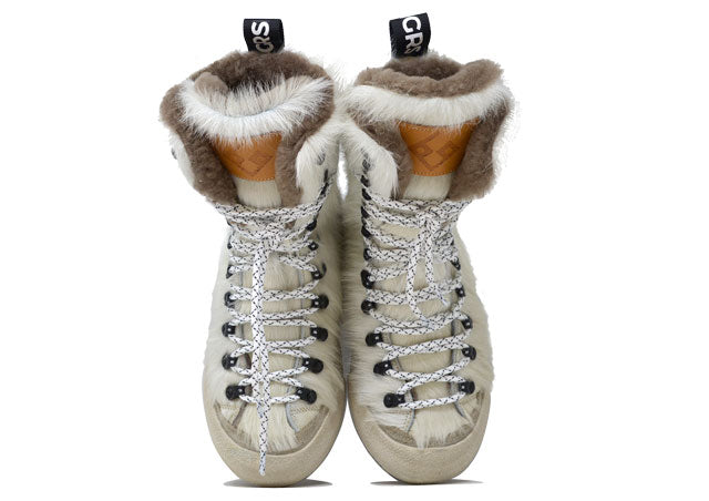 "LA MAMMUT BIANCA" |Women - Handmade Boot in 100% Cowhide Leather Handmade in Italy