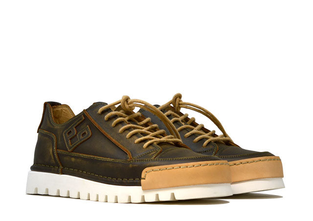 "LA MILITARE NOCE" - Scarpa Artigianale in Pelle 100% fatta in Italia