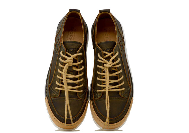 "LA MILITARE NOCE" - Scarpa Artigianale in Pelle 100% fatta in Italia