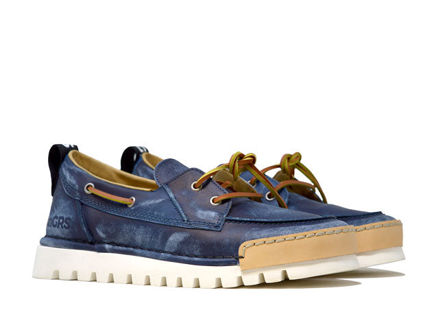 "LA NAUTICA JEANS" - Mocassino Artigianale in Pelle 100% fatto in Italia