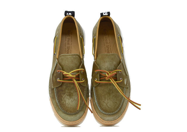 "LA NAUTICA SALVIA" - Mocassino Artigianale in Pelle 100% fatto in Italia