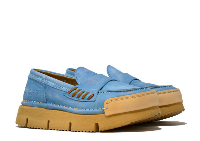 "LA PENNY CIELO H" - Mocassino Artigianale in Pelle 100% fatto in Italia