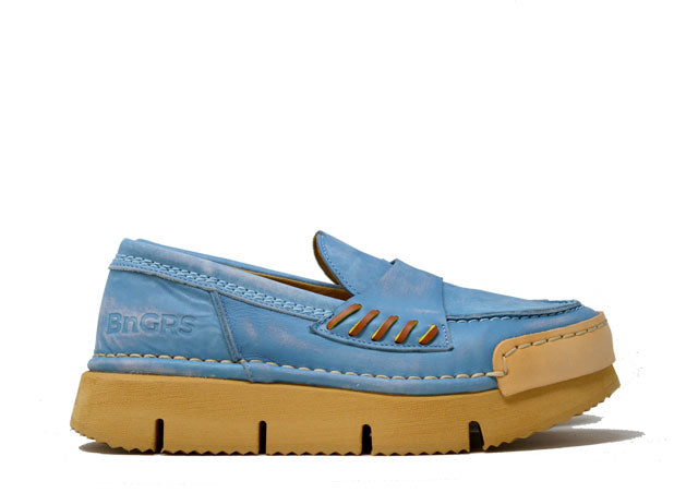 "LA PENNY CIELO H" - Mocassino Artigianale in Pelle 100% fatto in Italia