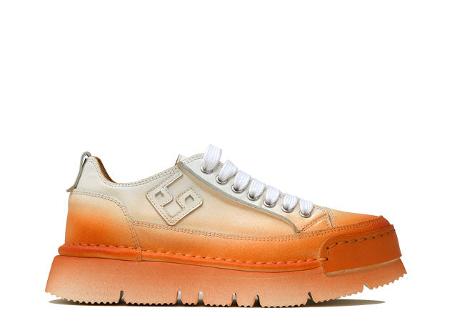 "LA PERLA SFUMATA ARANCIO" - Scarpa Artigianale in Pelle 100% fatta in Italia