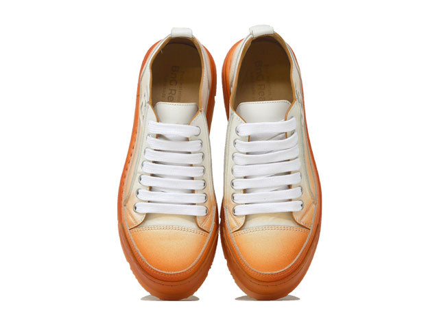 "LA PERLA SFUMATA ARANCIO" - Scarpa Artigianale in Pelle 100% fatta in Italia