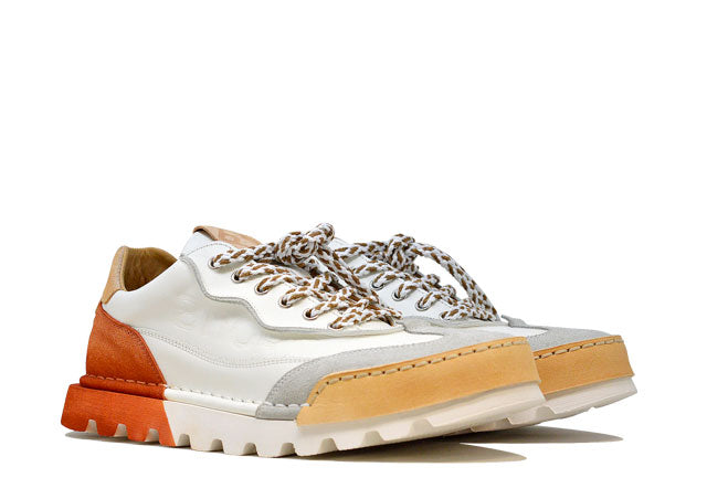 "LA SNEAKER SFUMATA ARANCIO" - Scarpa Artigianale in Pelle 100% fatta in Italia