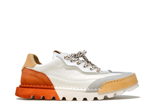 "LA SNEAKER SFUMATA ARANCIO" - Scarpa Artigianale in Pelle 100% fatta in Italia