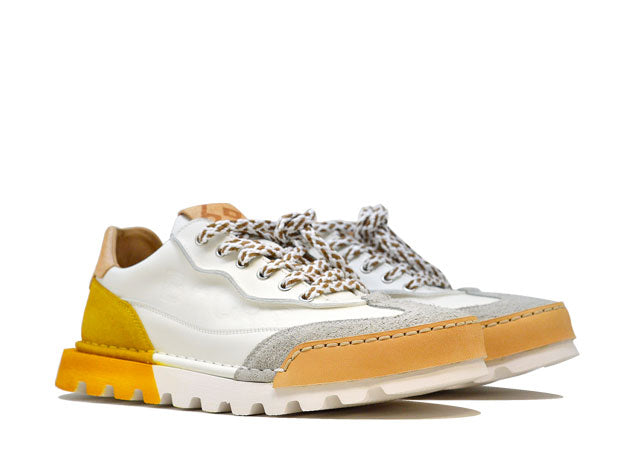 "LA SNEAKER SFUMATA GIALLA" - Scarpa Artigianale in Pelle 100% fatta in Italia