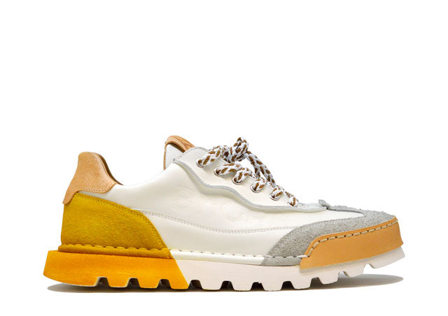 "LA SNEAKER SFUMATA GIALLA" - Scarpa Artigianale in Pelle 100% fatta in Italia