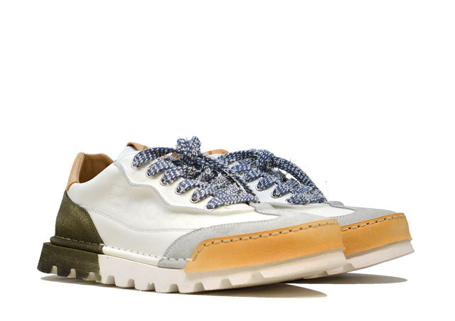"LA SNEAKER SFUMATA MILITARE" - Scarpa Artigianale in Pelle 100% fatta in Italia