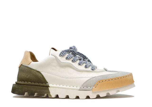 "LA SNEAKER SFUMATA MILITARE" - Scarpa Artigianale in Pelle 100% fatta in Italia