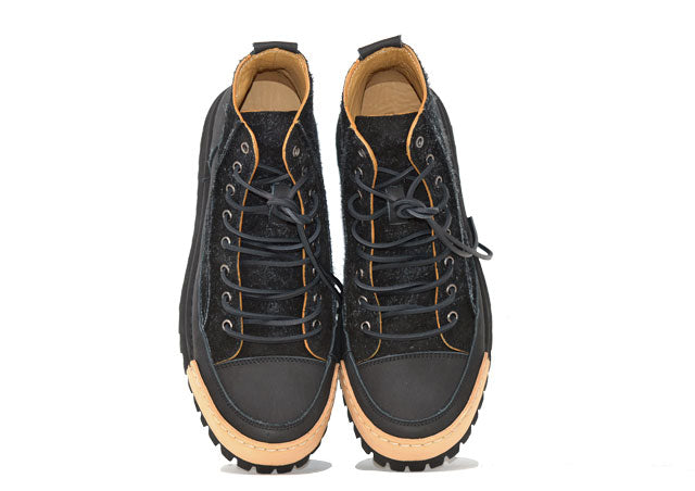 "LA TIROLESE BLACK" - Polacco Artigianale in Pelle 100% fatta in Italia