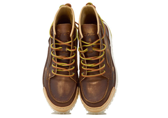 Modell „LA YANKEE NOCCIOLA“ – 100 % handgefertigter Lederschuh, hergestellt in Italien