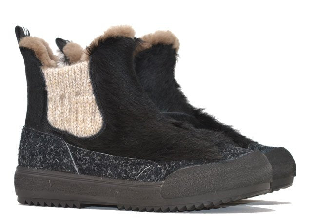 "THE YETI BEATLES NERA" |Women - Handmade Shoe in Cowhide 100% Handmade in Italy