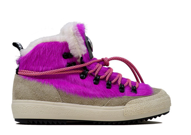 "LA YETI FUXIA/BIANCO" |Women - Handmade Shoe in Cowhide 100% Handmade in Italy
