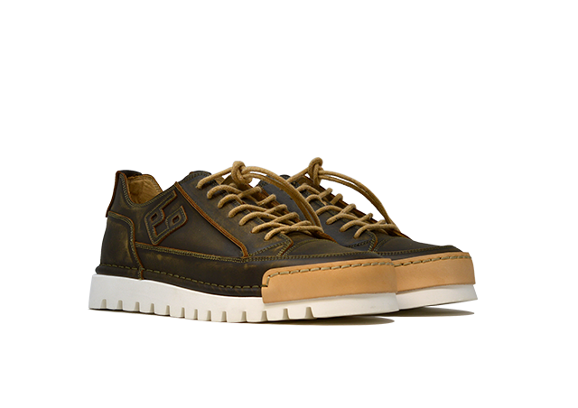 "LA MILITARE NOCE" - Scarpa Artigianale in Pelle 100% fatta in Italia