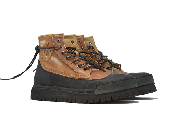 "LA BIKER NOCCIOLA" | Men - 100% Handmade Leather Ankle Boot Made in Italy