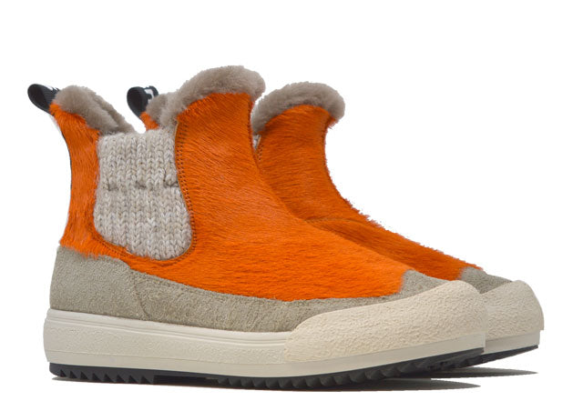 „LA YETI BEATLES ARANCIO“ |Damen – Handgefertigter Schuh aus Rindsleder, 100 % handgefertigt in Italien