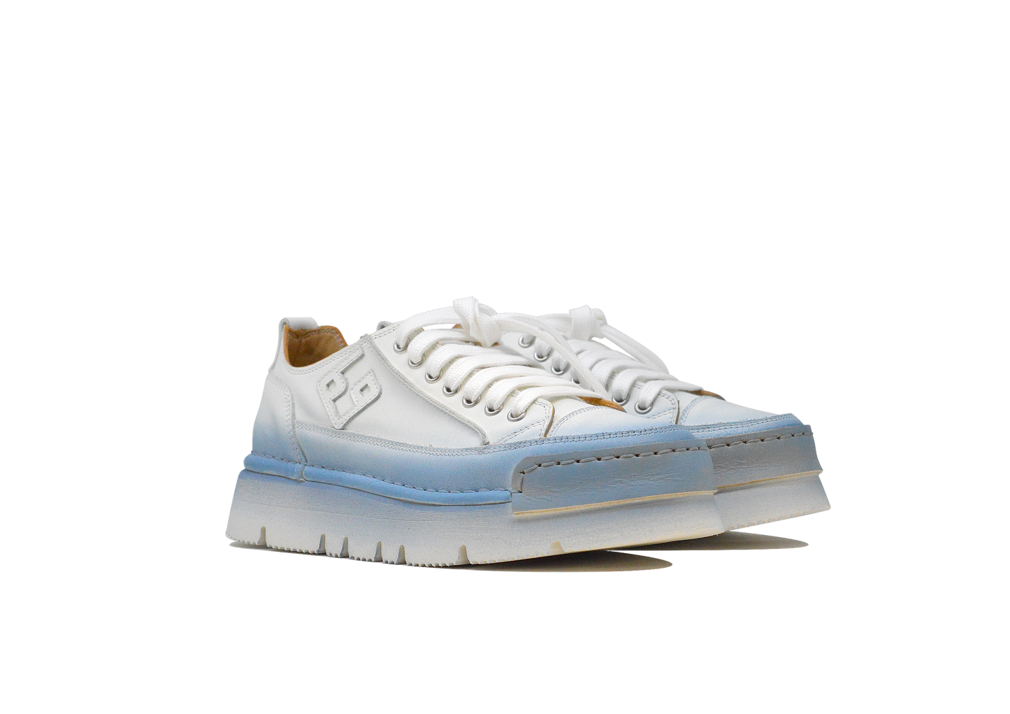 "LA PERLA SFUMATA CIELO" - Scarpa Artigianale  in Pelle 100% fatta in Italia