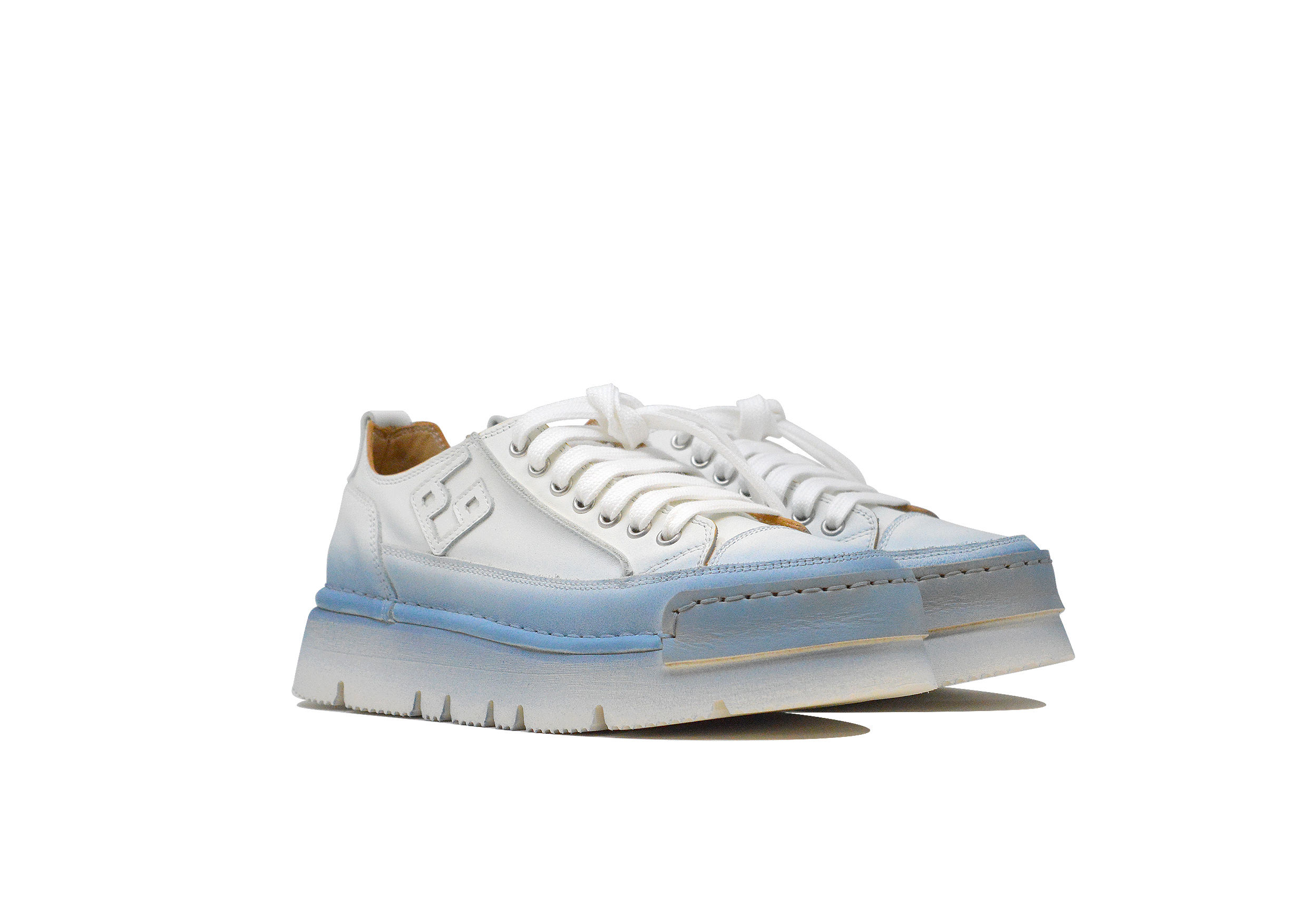 "LA PERLA SFUMATA CIELO" - Scarpa Artigianale  in Pelle 100% fatta in Italia