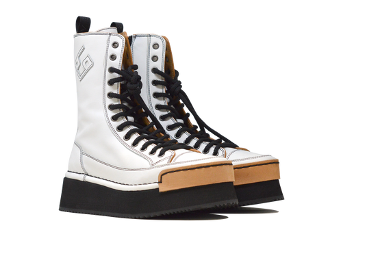 "LA POP BLACK" - Handmade Leather Boot 100% Made in Italy