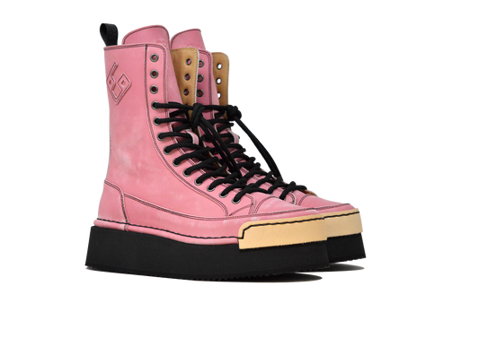 "LA PUNK BLACK" - Handmade Leather Boot 100% Made in Italy