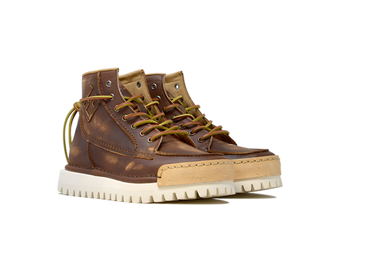 "LA YANKEE NOCCIOLA" | Men - 100% Handmade Leather Ankle Boot Made in Italy