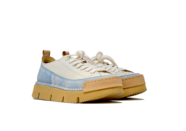 "LA DINAMICA CIELO" - Scarpa Artigianale  in Pelle 100% fatta in Italia