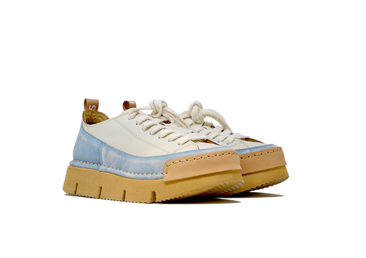 "LA DINAMICA CIELO" - Scarpa Artigianale  in Pelle 100% fatta in Italia
