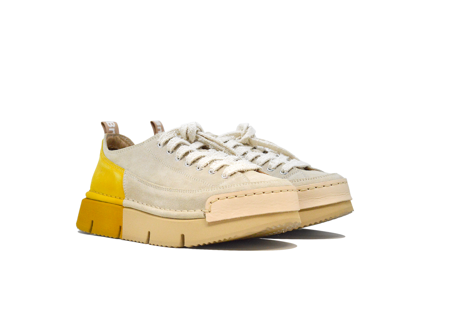 "LA DINAMICA SFUMATA GIALLA" - Scarpa Artigianale  in Pelle 100% fatta in Italia