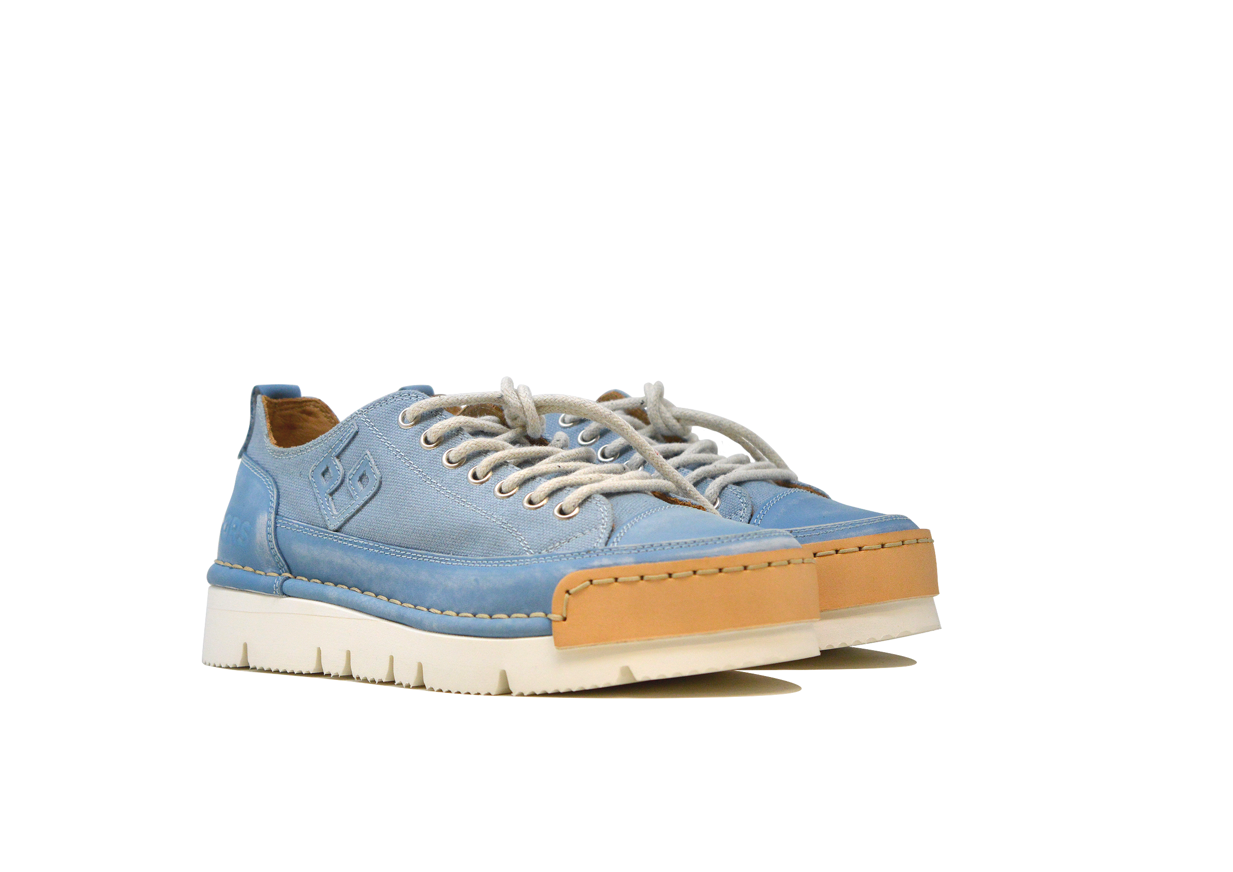 "LA CIELO CANVAS LOW" - Scarpa Artigianale  in Canvas 100% fatta in Italia