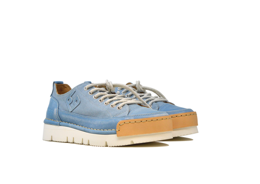 "LA CIELO CANVAS LOW" - Scarpa Artigianale  in Canvas 100% fatta in Italia