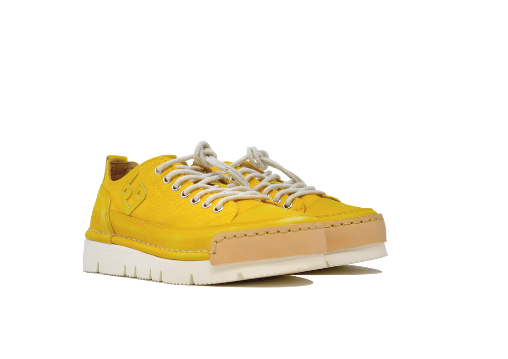 "LA GIRASOLE CANVAS LOW" - Scarpa Artigianale  in Canvas 100% fatta in Italia
