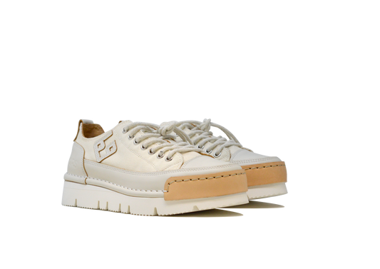 "LA PERLA CANVAS LOW" - Scarpa Artigianale  in Canvas 100% fatta in Italia