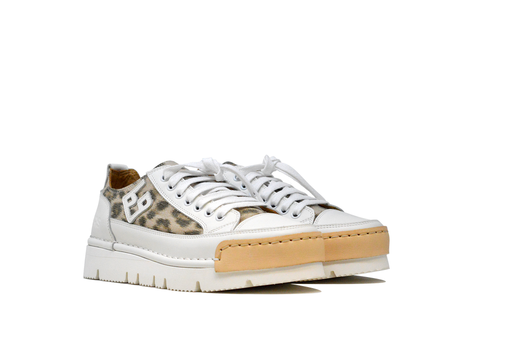 "LA LEO LOW" - Scarpa Artigianale  in Canvas 100% fatta in Italia