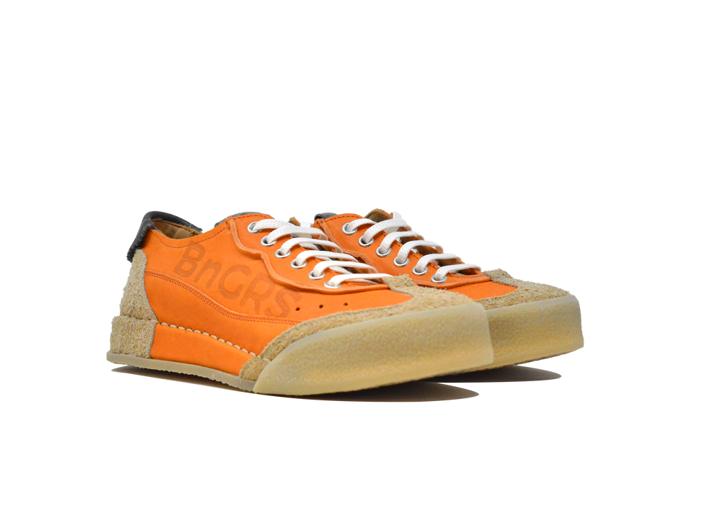 "L'HERITAGE ARANCIO" - Scarpa Artigianale  in Pelle 100% fatta in Italia