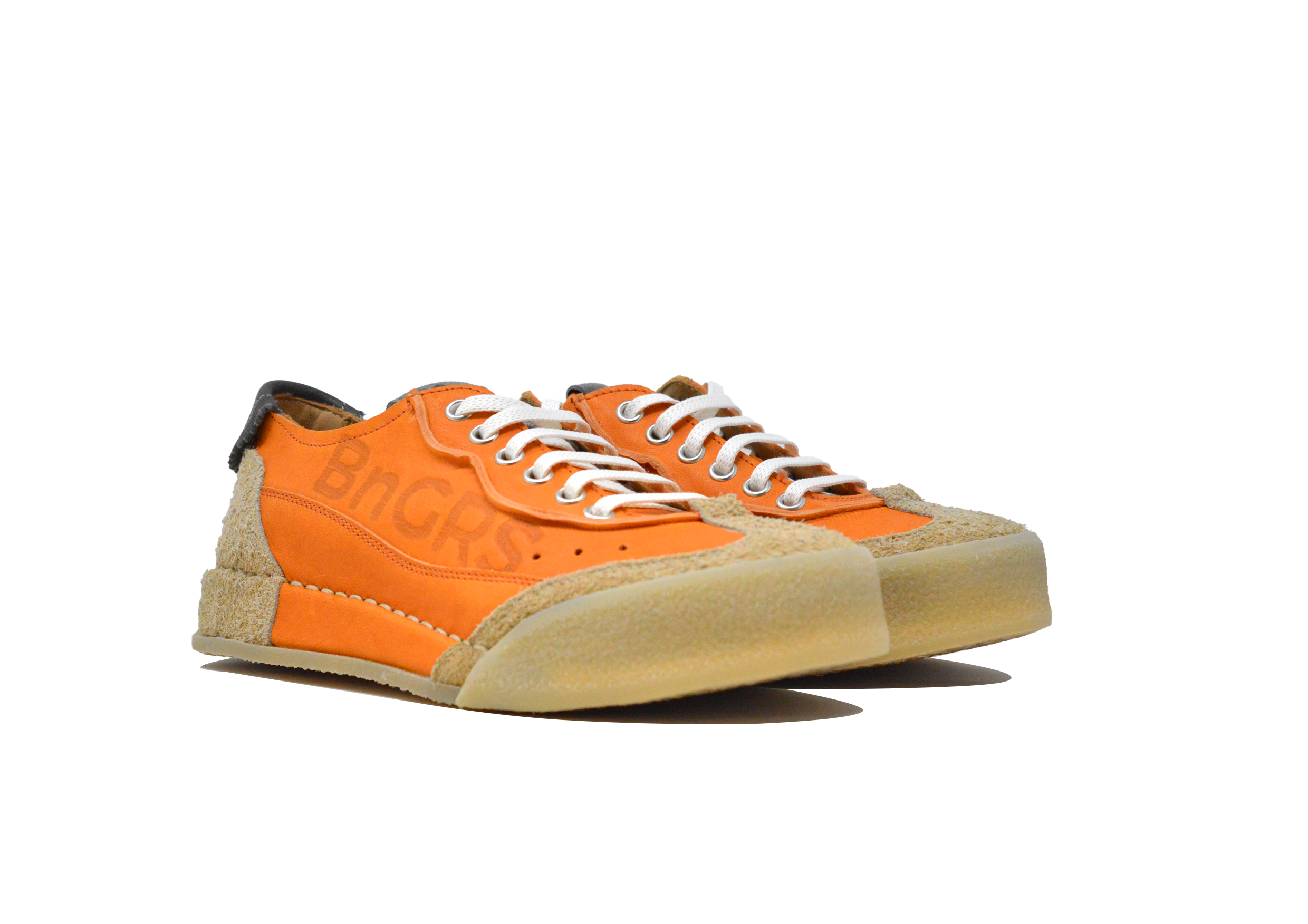"L'HERITAGE ARANCIO" - Scarpa Artigianale  in Pelle 100% fatta in Italia