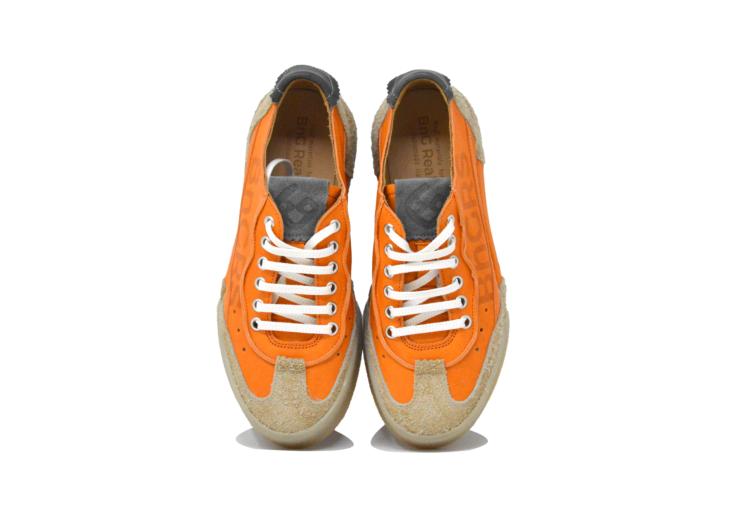 "L'HERITAGE ARANCIO" - Scarpa Artigianale  in Pelle 100% fatta in Italia